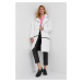 Péřová bunda Karl Lagerfeld dámská, bílá barva, zimní
