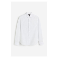 H & M - Košile Slim Fit Easy iron - bílá