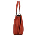 Trendová dámská kožená kabelka přes rameno Mora, červená