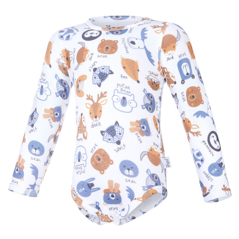 Body tričko smyk TISK Outlast® - bílá barevná zvířátka 92
