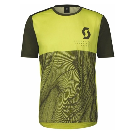 Scott Trail Vertic S/SL Men's Shirt Tričko Bitter Yellow/Fir Green