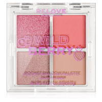 Revolution Relove Pocket Palette paletka očních stínů odstín Wild Berry 4x0.72 g