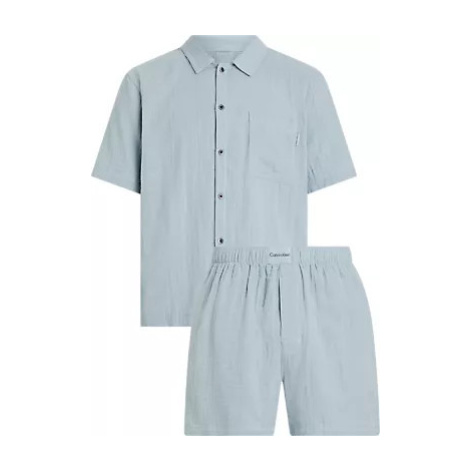 Spodní prádlo Pánské pyžamo SHORT SET 000NM2589ECYA - Calvin Klein