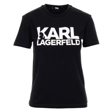 Karl Lagerfeld dámské černé tričko s potiskem