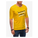 Žluté pánské tričko s potiskem Edoti