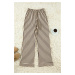 Trendyol Brown 100% Cotton Striped Knitted Pajama Bottoms