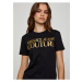 Zlato-černé dámské tričko Versace Jeans Couture Logo Foil