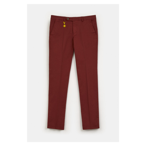 Kalhoty manuel ritz trousers brown scorched earth