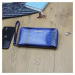 Elegantní dámská kožená peněženka s hadím vzorem Laurenn, modrá