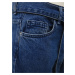 Modré zkrácené straight fit džíny M&Co