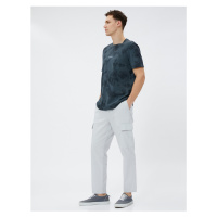 Koton Linen-Mixed Cargo Pants with Pockets Tie Waist