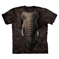 Pánské batikované triko The Mountain - Sloní tvář - černé