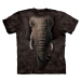 Pánské batikované triko The Mountain - Sloní tvář - černé