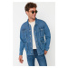 Trendyol Blue Regular Fit Denim Jacket