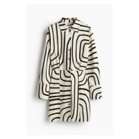 H & M - Košilové šaty ze směsi lnu - béžová