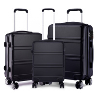 Konofactory Černá sada luxusních kufrů s TSA zámkem 