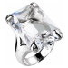 Evolution Group Stříbrný prsten s krystaly Swarovski bílý 35804.1