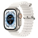 Apple Watch Ultra 49mm titanové pouzdro s bílým oceánským řemínkem