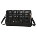 Miss Lulu dámská texturovaná menší kabelka LH2202 - černá