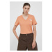 Bavlněné tričko Calvin Klein Jeans oranžová barva