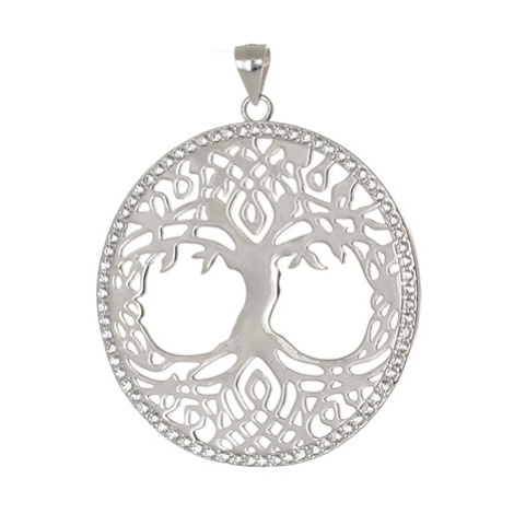 Stříbrný přívěšek strom života s čirými zirkony AGH671 + dárek zdarma JVD