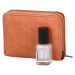 Dámská menší praktická koženková peněženka na zip Ladd, oranžová