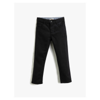 Koton 3skb40006tw Boys Canvas Pants Black