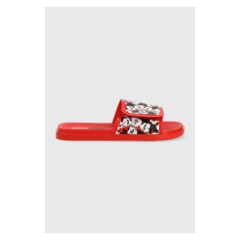 Pantofle Melissa Brave + Mickey Mouse Ad dámské, červená barva
