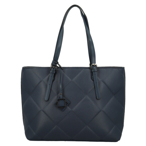 Moderní dámská koženková kabelka na rameno Kathy, tmavě modrá Maria C.