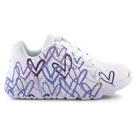 Skechers JGoldcrown: Uno Lite - Spread the Love 314064L-WLPR Bílá