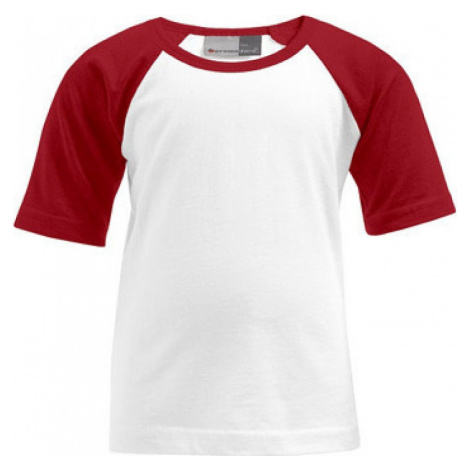 Promodoro Dětské tričko s barevnými raglanovými rukávy