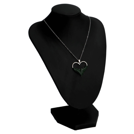 Něžný dámský náhrdelník s chirurgické oceli Love Green Delami