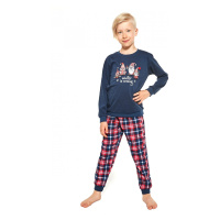 Pyjamas Cornette Kids Boy 593/122 Gnomes length/r Christmas 86-128 navy blue