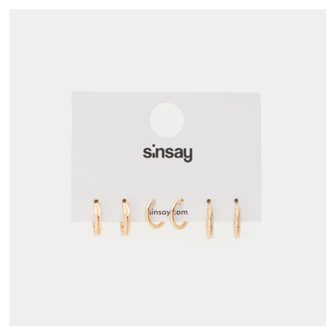 Sinsay - Sada 3 kusů kruhových náušnic - Zlatá
