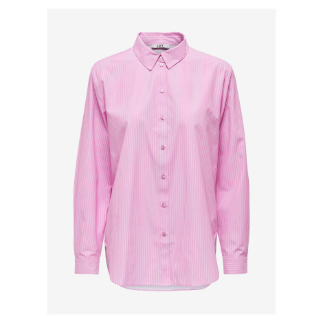 Růžová dámská pruhovaná košile JDY Ella