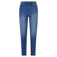 Urban Classics Ladies Skinny High Waist Open Hem Jeans Dámské džíny modrá