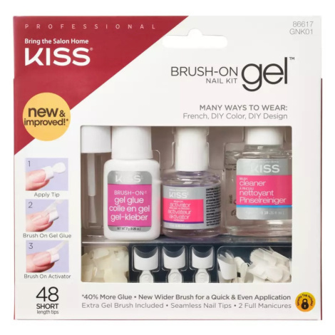 KISS Sada na gelové nehty Brush-On Gel Nail Kit