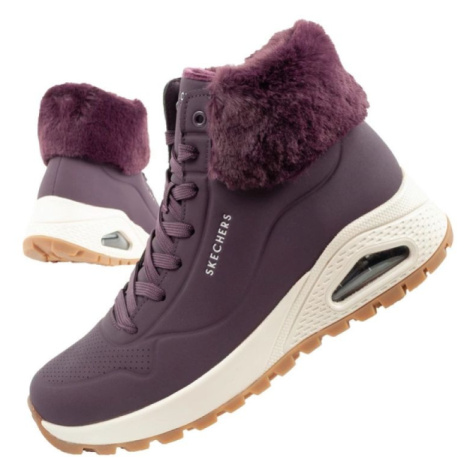 Skechers Uno Rugged dámská sportovní obuv zateplené boty zimní fialové dámské