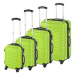 Skořepinové cestovní kufry sada 4 ks zelené