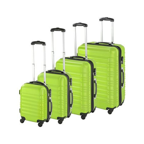 Skořepinové cestovní kufry sada 4 ks zelené tectake