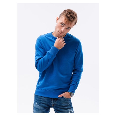 Modrá pánská basic mikina Ombre Clothing