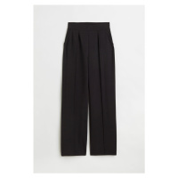 H & M - Elegantní kalhoty's vysokým pasem - černá