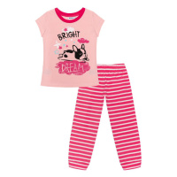 Dívčí pyžamo - Winkiki WKG 11048, růžová/ proužek Barva: Růžová