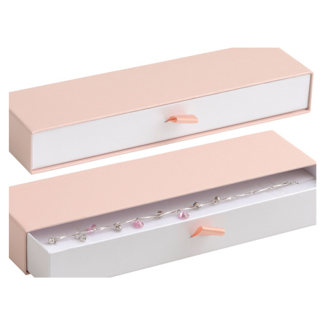JK Box Pudrově růžová dárková krabička na náramek DE-9/A5/A1 JKbox