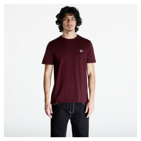 FRED PERRY Crew Neck T-Shirt Oxblood/ Ecru