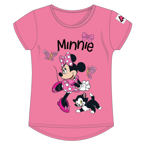 Dětské bavlněné tričko Minnie Mouse Disney - růžové