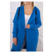 Chrpově modrá zateplená bunda s kapucí