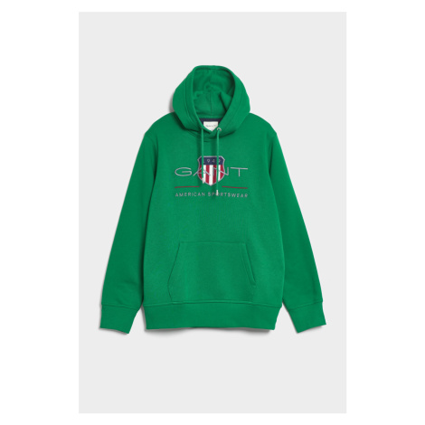 MIKINA GANT REG ARCHIVE SHIELD HOODIE zelená