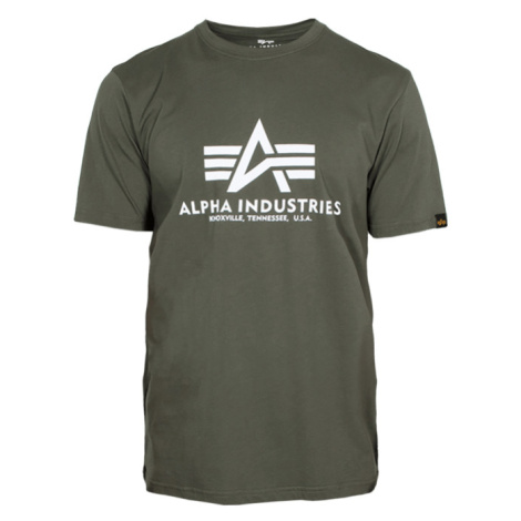 Alpha Industries Tričko Basic T-Shirt olivová tmavá
