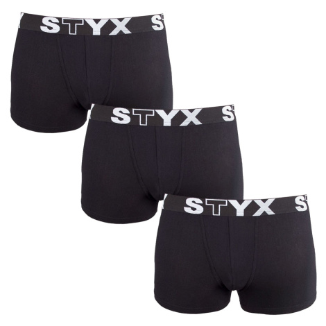 3PACK Dětské boxerky Styx sportovní guma černé (3GJ960) 4-5